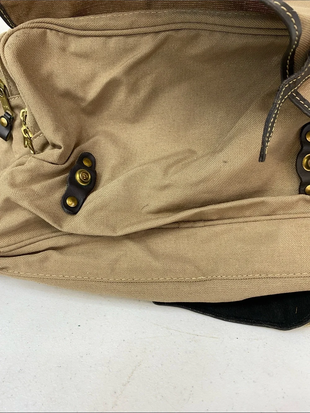 Two Eddie Bauer Ford Duffle Bags- Tan